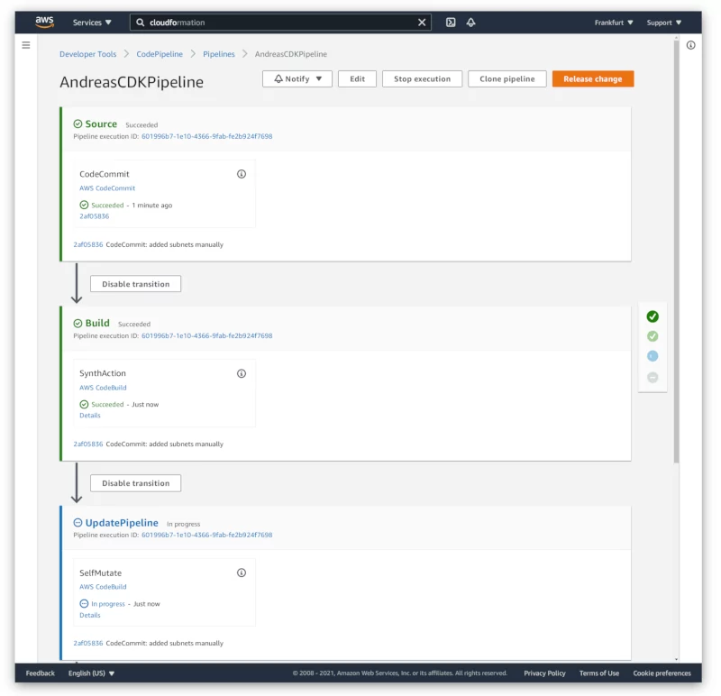 CDK Pipeline with CodePipeline